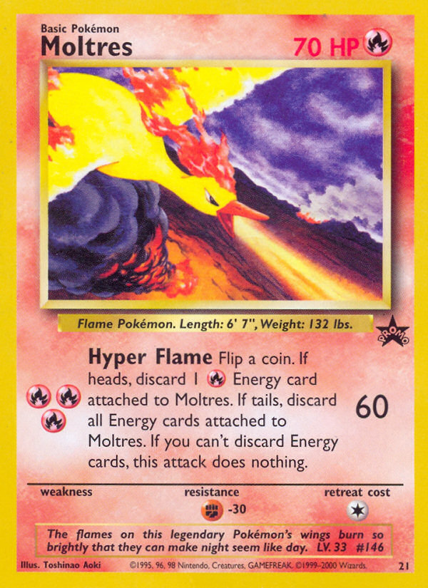 Moltres – Wizards Black Star Promos 21 Pokémon card