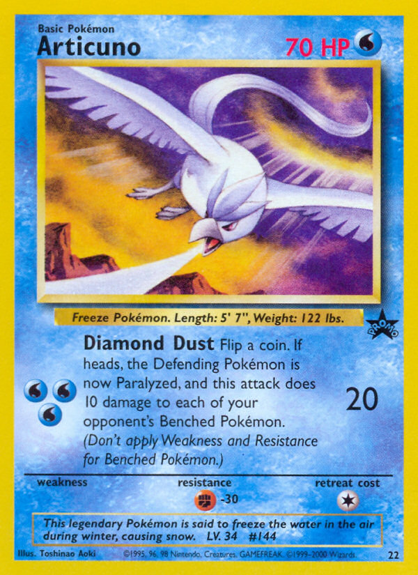 Articuno – Wizards Black Star Promos 22 Pokémon card