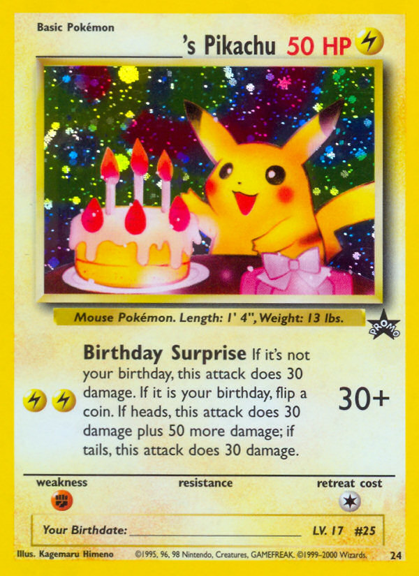 _____'s Pikachu – Wizards Black Star Promos 24 Pokémon card