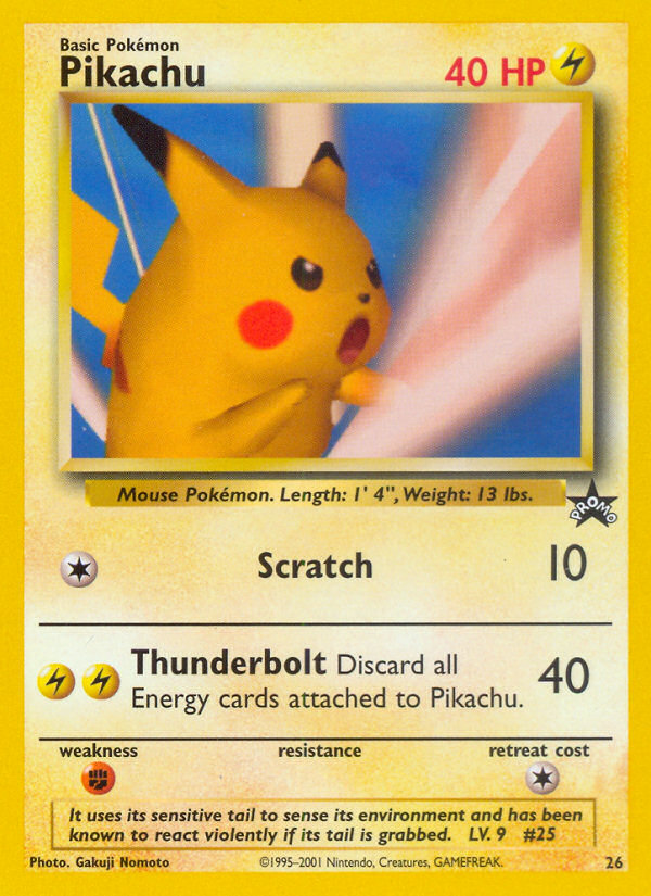 Pikachu – Wizards Black Star Promos 26 Pokémon card