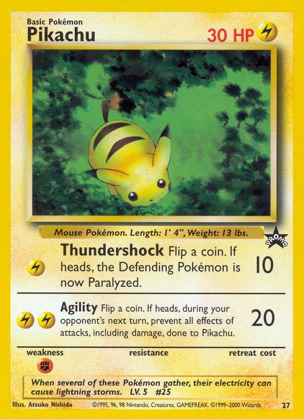 Pikachu – Wizards Black Star Promos 27 Pokémon card