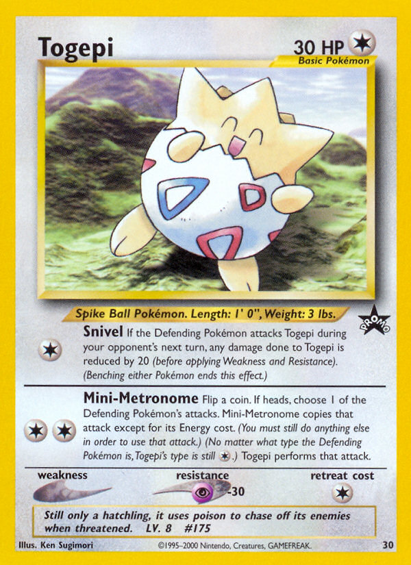 Togepi – Wizards Black Star Promos 30 Pokémon card