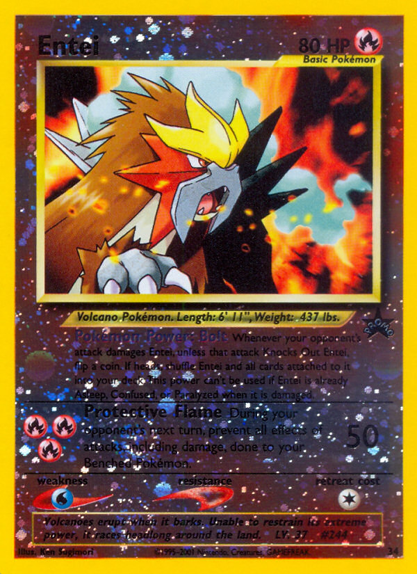 Entei – Wizards Black Star Promos 34 Pokémon card