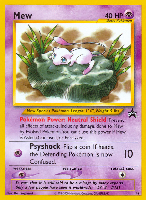 Mew – Wizards Black Star Promos 47 Pokémon card
