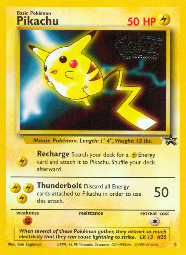 Pikachu – Wizards Black Star Promos 4 Pokémon card