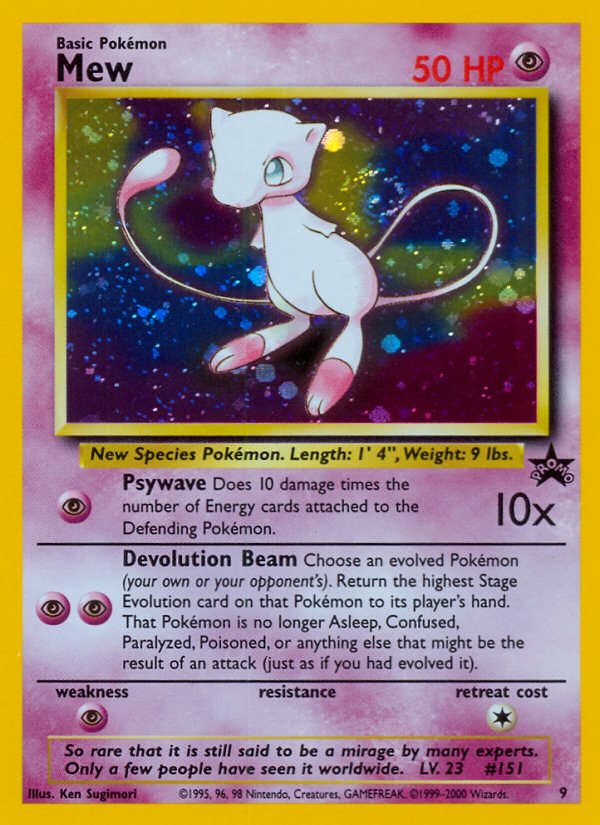 Mew – Wizards Black Star Promos 9 Pokémon card