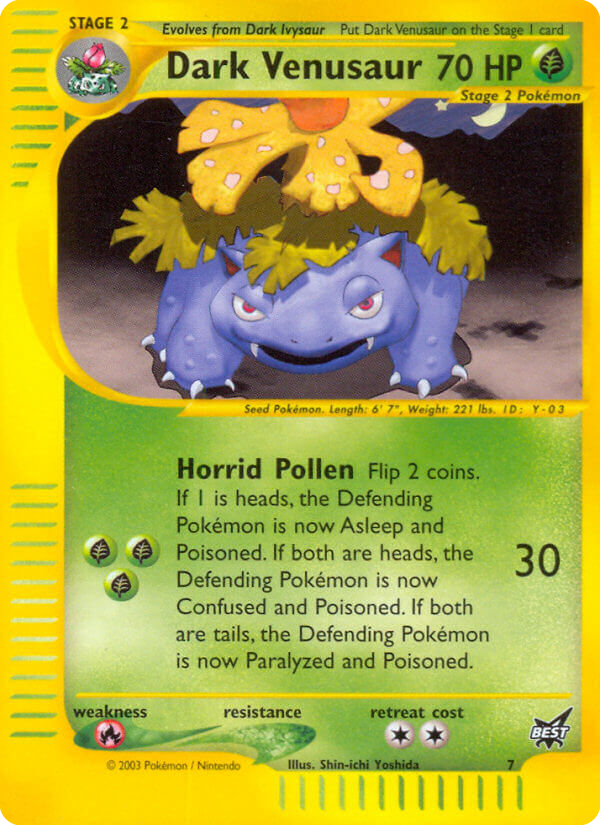 Dark Venusaur – Best of Game 7 Pokémon card