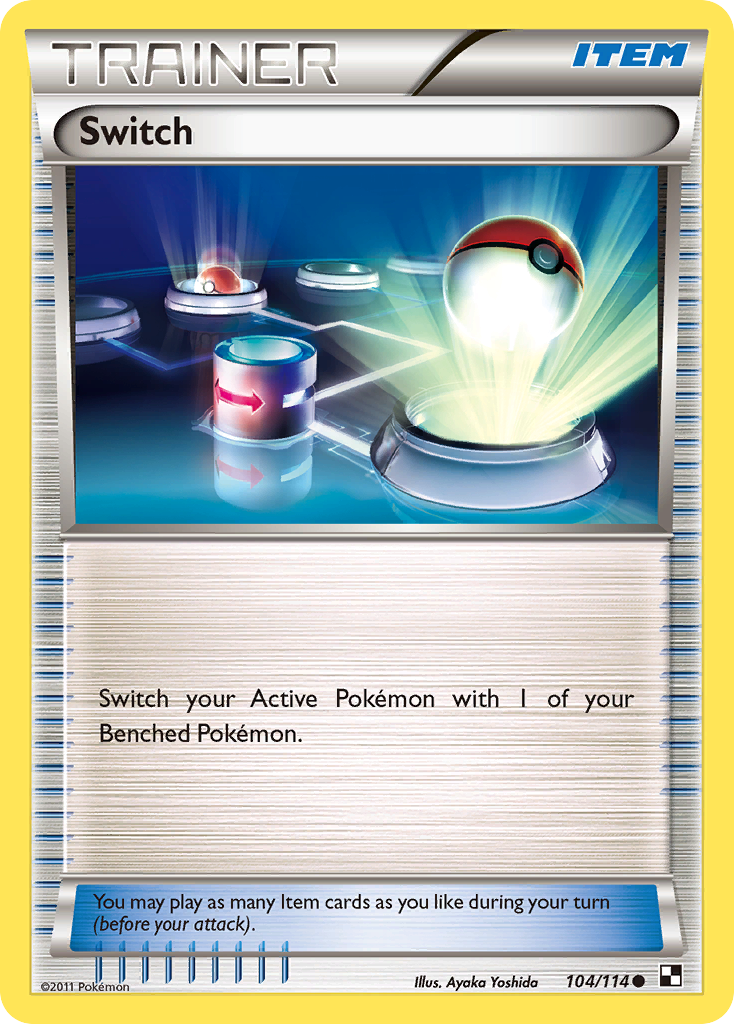 Switch – Black & White 104/114 Pokémon card