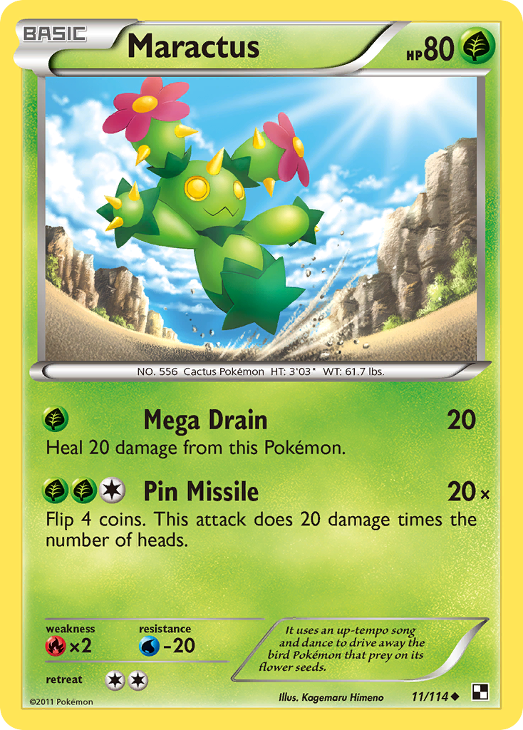 Maractus – Black & White 11/114 Pokémon card