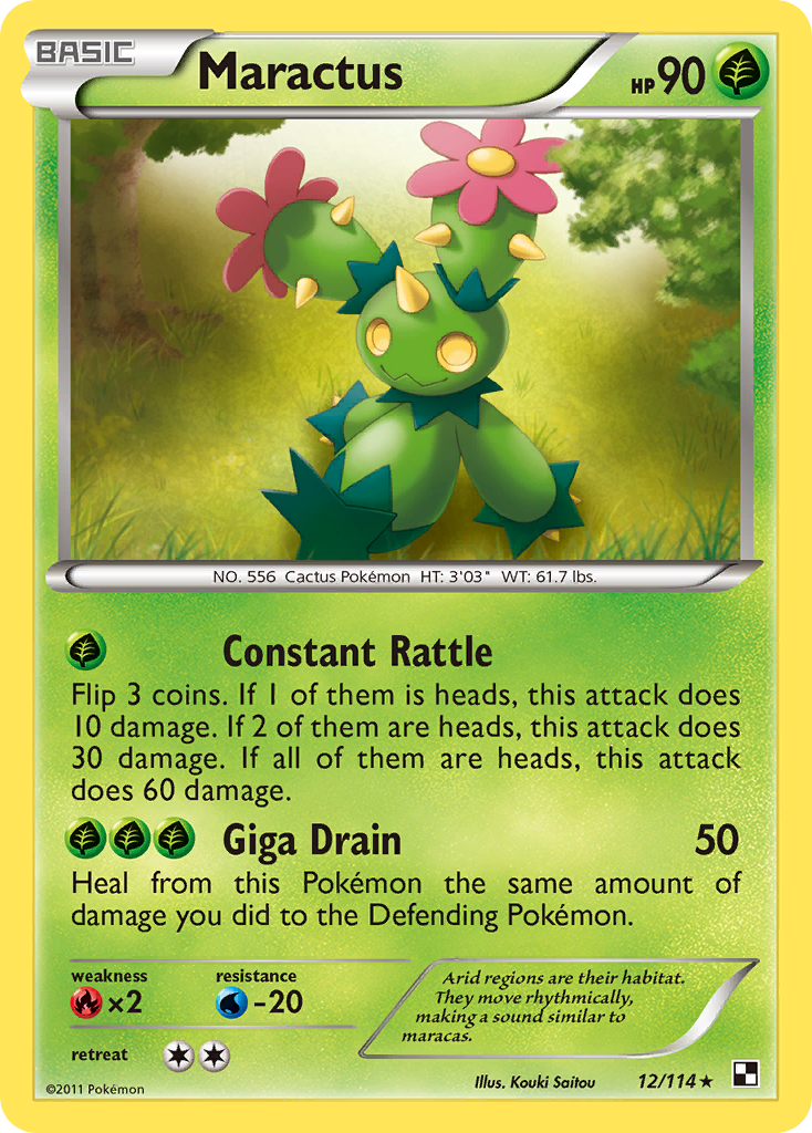 Maractus – Black & White 12/114 Pokémon card