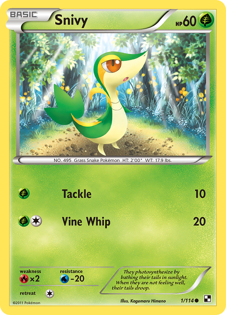 Snivy – Black & White 1/114 Pokémon card