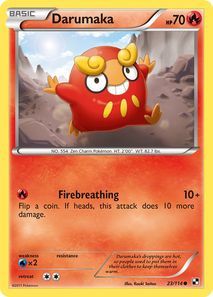 Darumaka – Black & White 23/114 Pokémon card