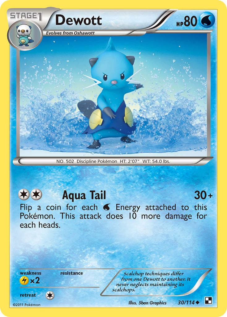 Dewott – Black & White 30/114 Pokémon card