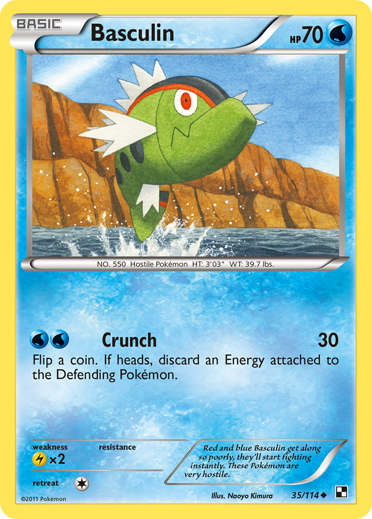Basculin – Black & White 35/114 Pokémon card