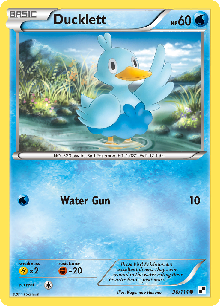 Ducklett – Black & White 36/114 Pokémon card