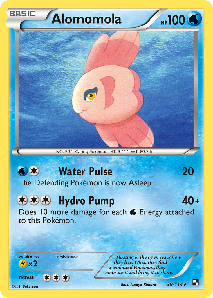 Alomomola – Black & White 39/114 Pokémon card