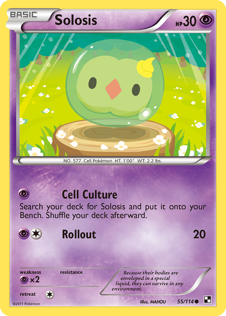 Solosis – Black & White 55/114 Pokémon card