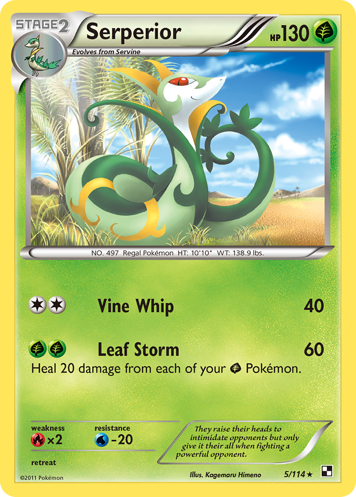 Serperior – Black & White 5/114 Pokémon card