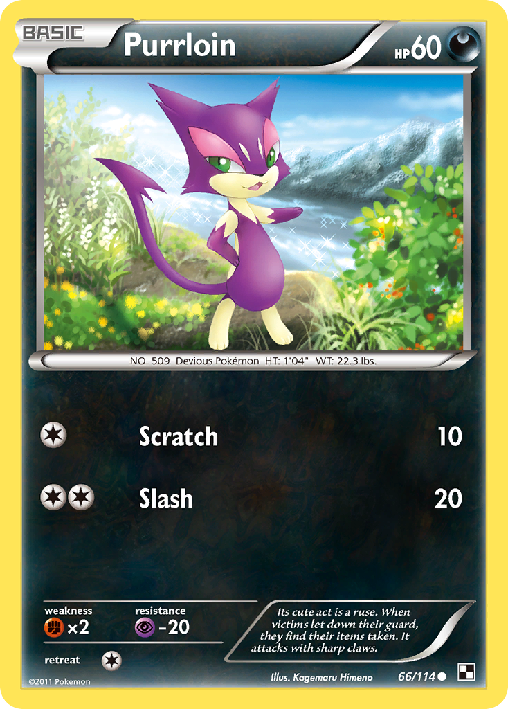 Purrloin – Black & White 66/114 Pokémon card