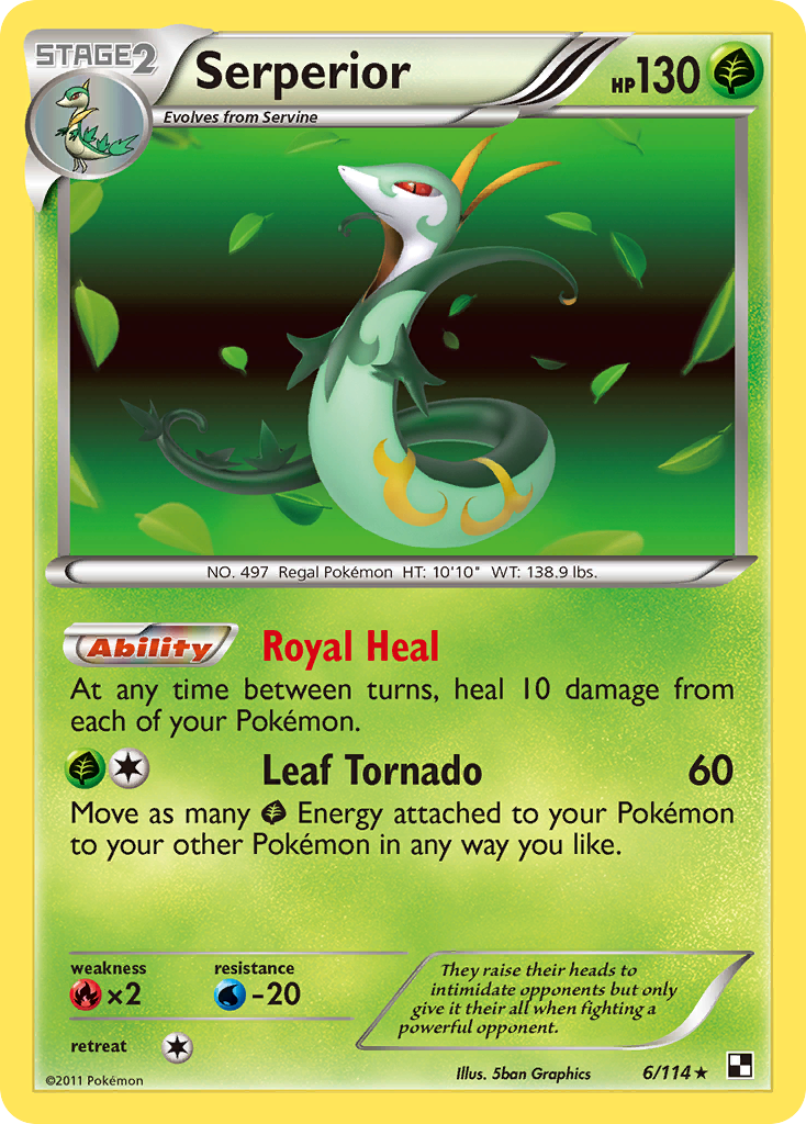 Serperior – Black & White 6/114 Pokémon card