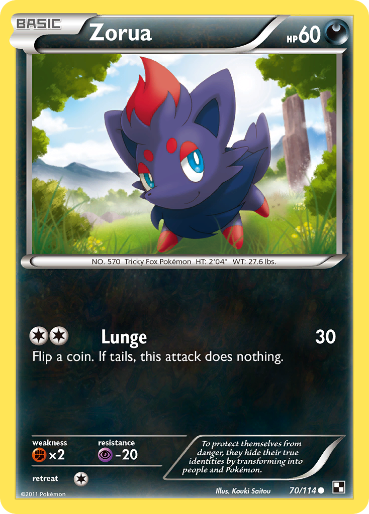 Zorua – Black & White 70/114 Pokémon card