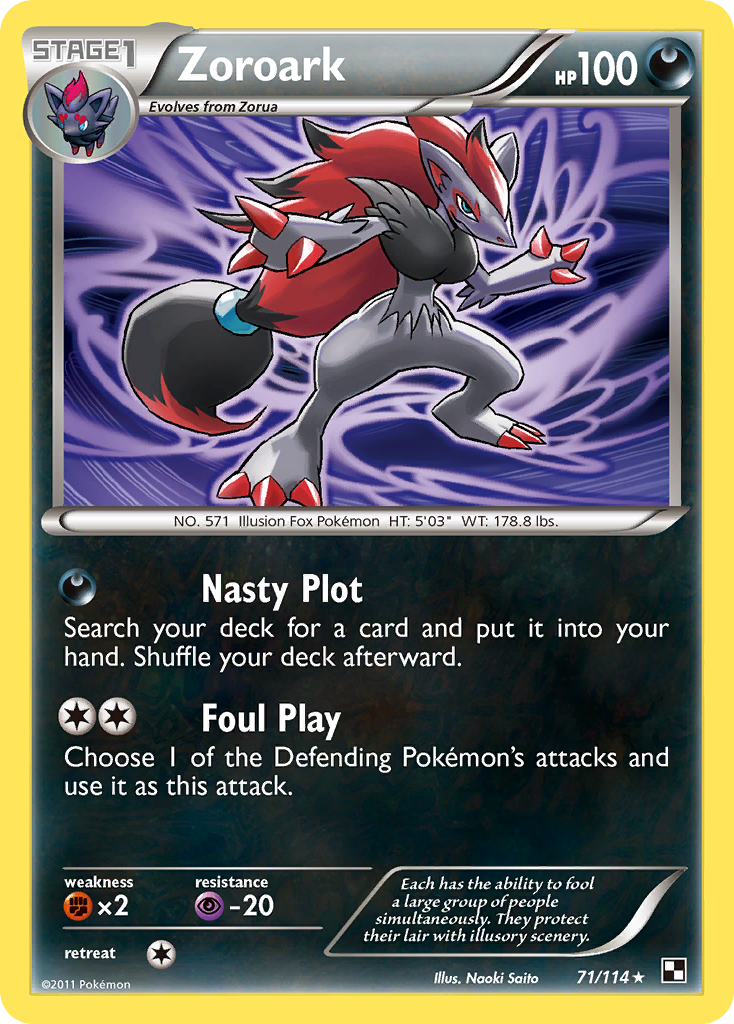 Zoroark – Black & White 71/114 Pokémon card