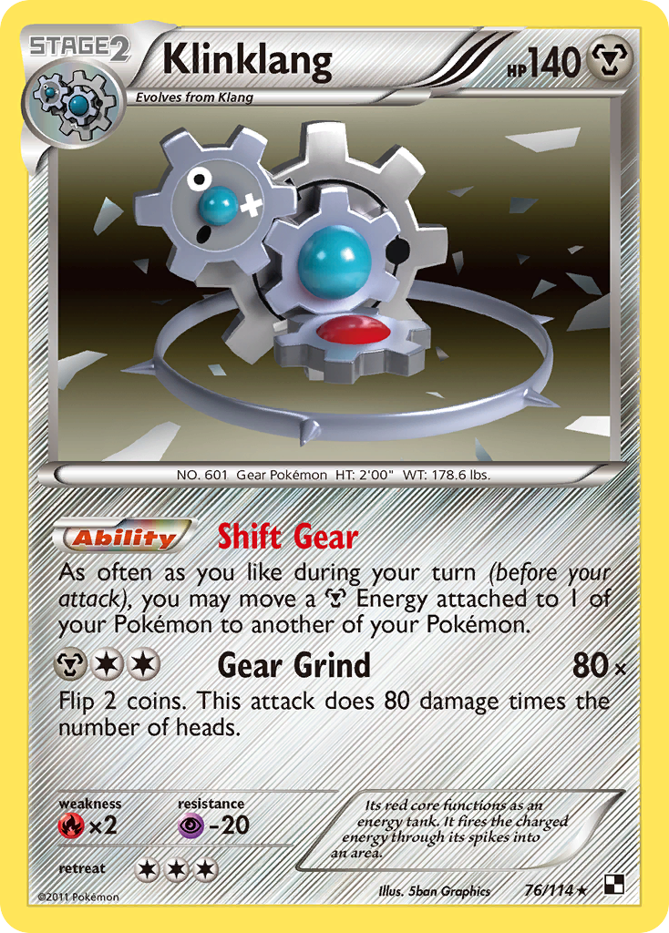Klinklang – Black & White 76/114 Pokémon card