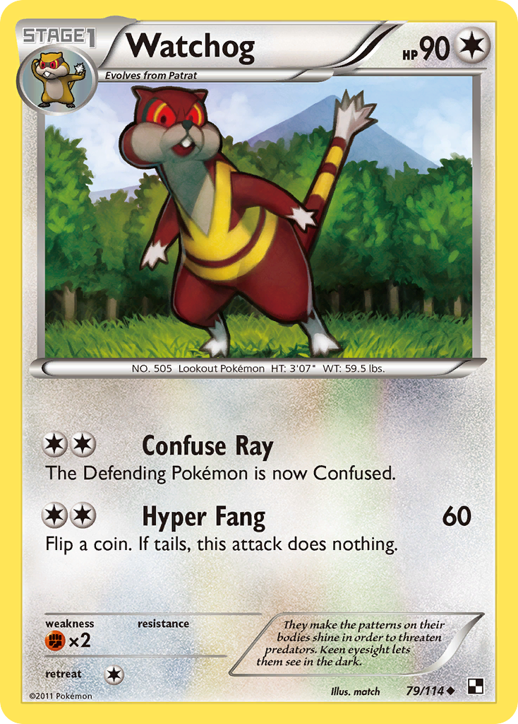 Watchog – Black & White 79/114 Pokémon card