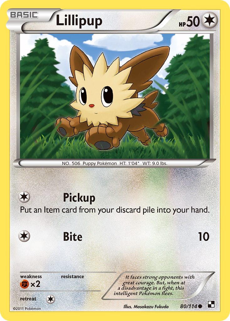 Lillipup – Black & White 80/114 Pokémon card