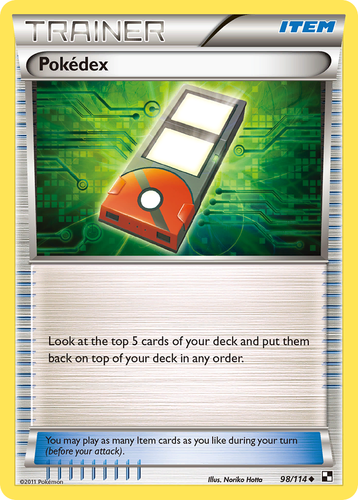 Pokédex – Black & White 98/114 Pokémon card