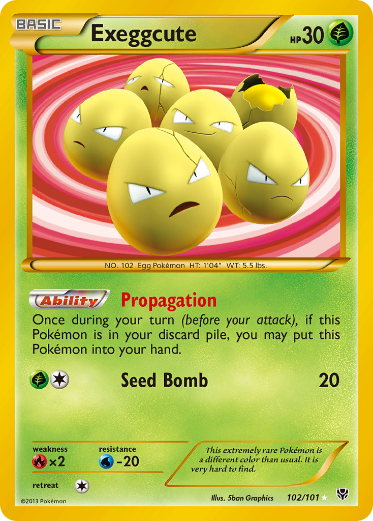Exeggcute – Plasma Blast 102/101 Pokémon card
