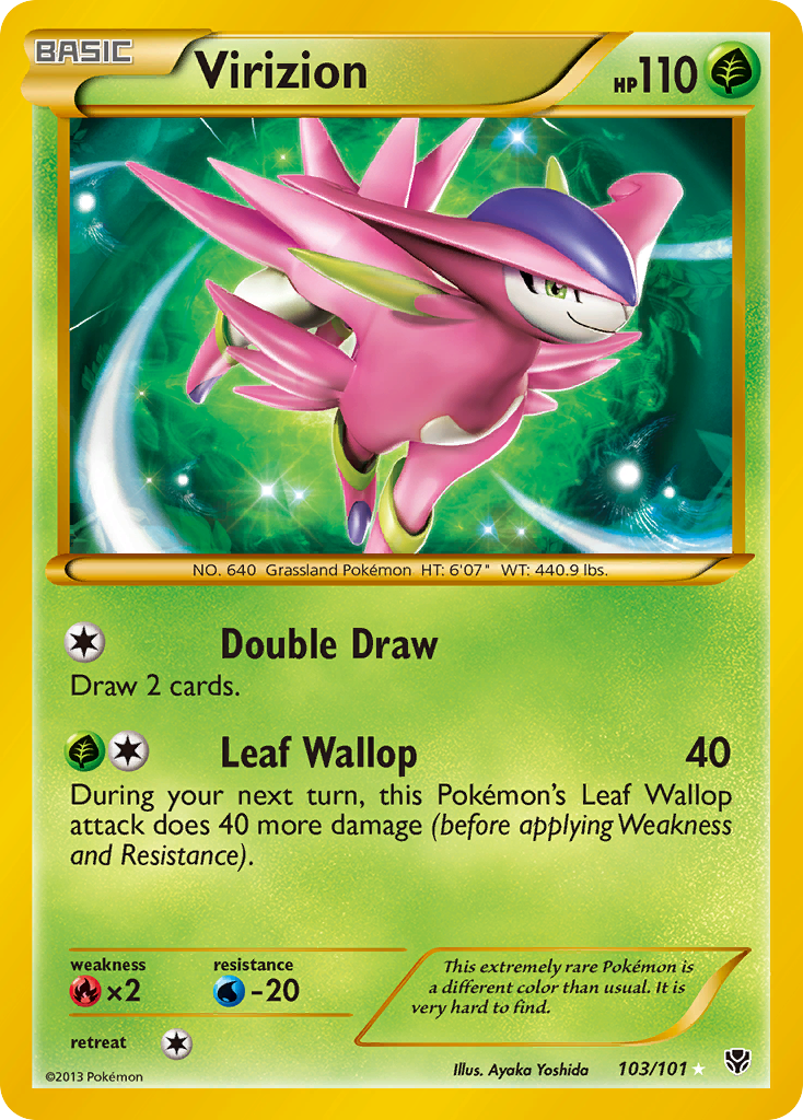 Virizion – Plasma Blast 103/101 Pokémon card