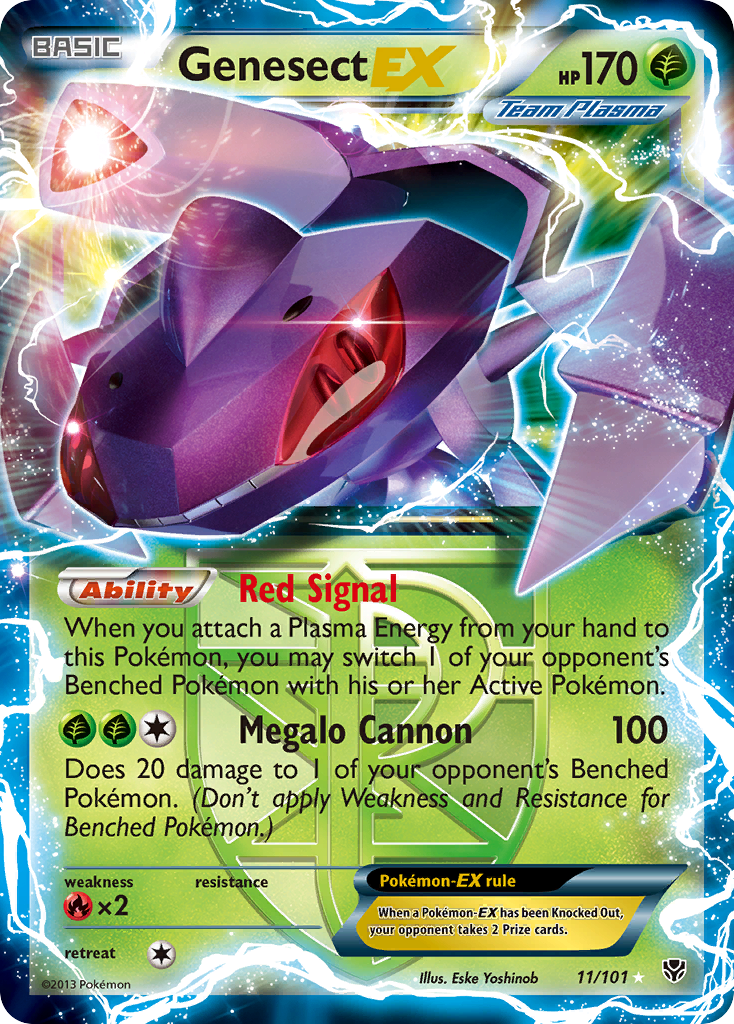 Genesect-EX – Plasma Blast 11/101 Pokémon card