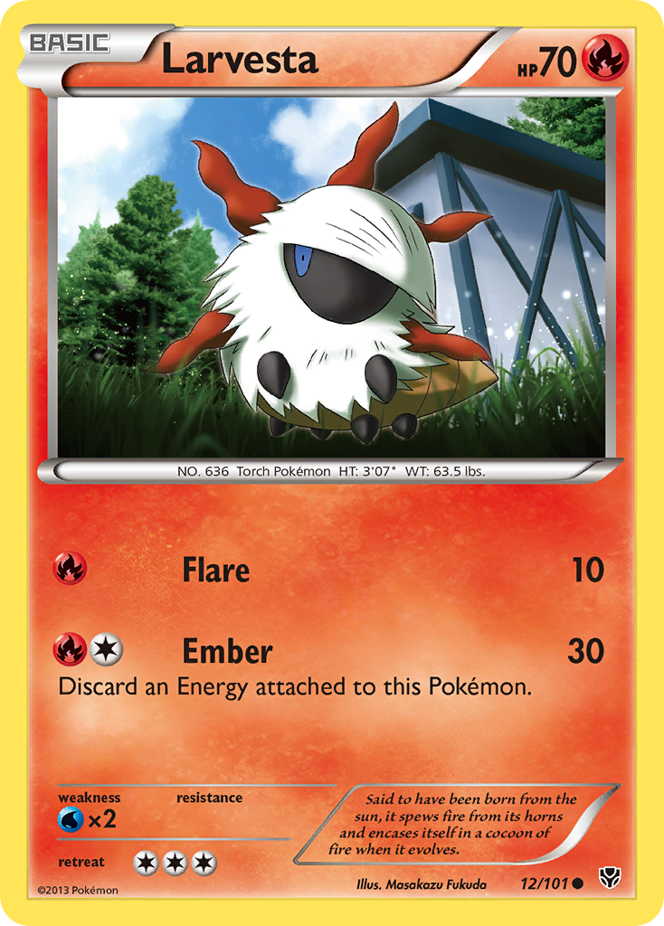 Larvesta – Plasma Blast 12/101 Pokémon card