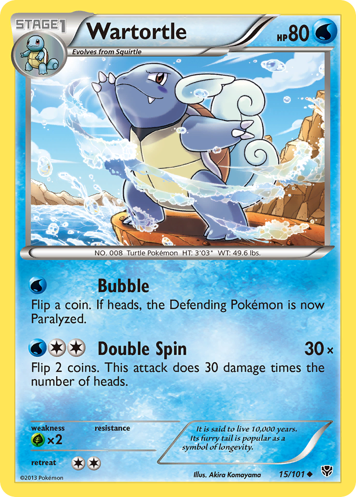Wartortle – Plasma Blast 15/101 Pokémon card