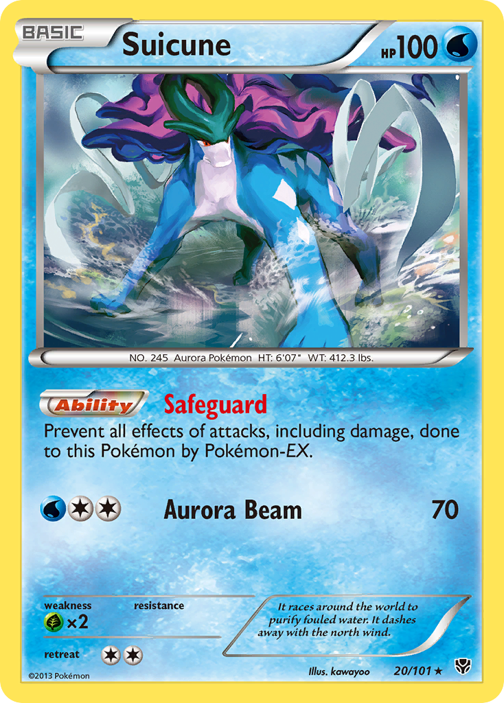 Suicune – Plasma Blast 20/101 Pokémon card