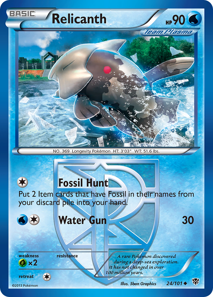 Relicanth – Plasma Blast 24/101 Pokémon card