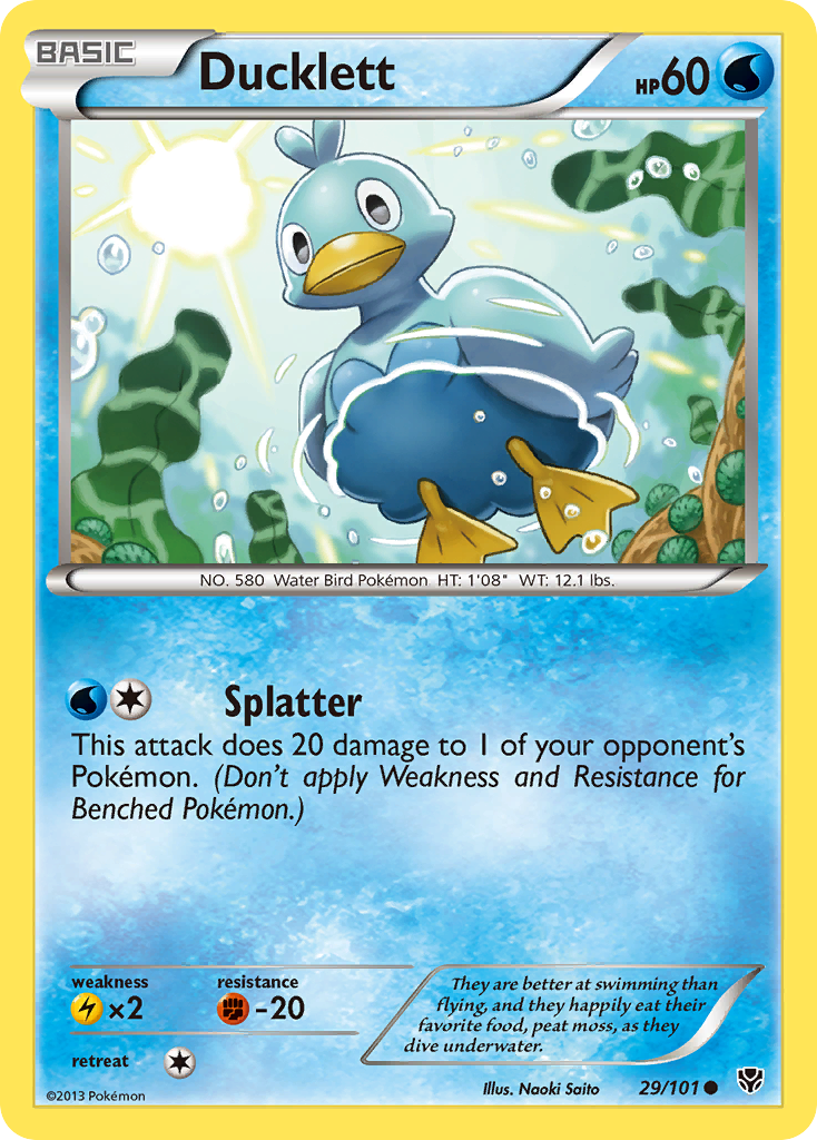Ducklett – Plasma Blast 29/101 Pokémon card