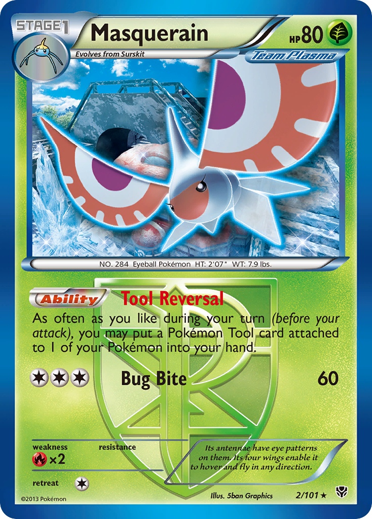 Masquerain – Plasma Blast 2/101 Pokémon card