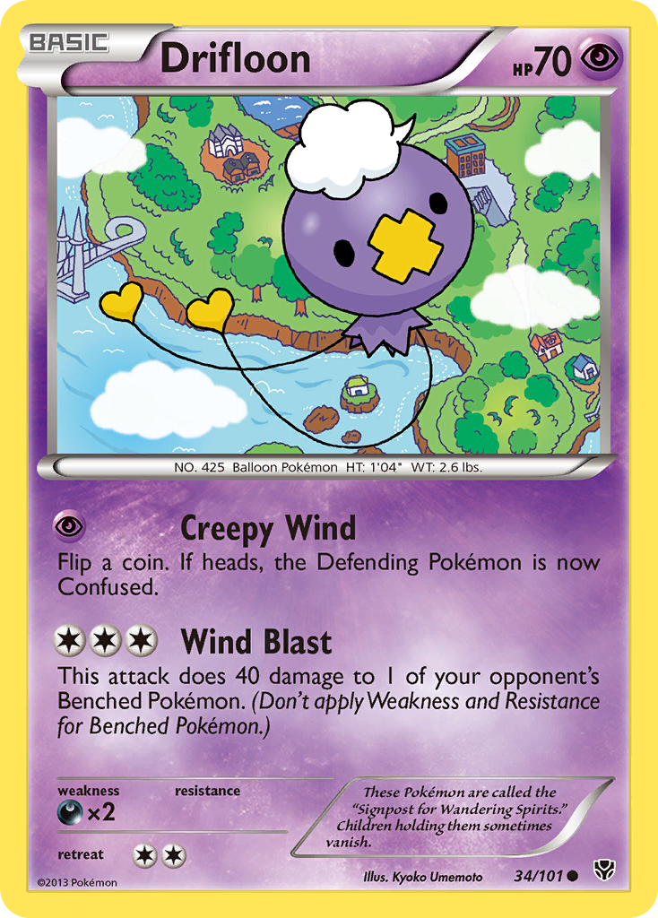 Drifloon – Plasma Blast 34/101 Pokémon card