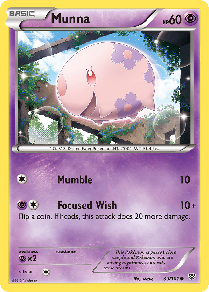 Munna – Plasma Blast 39/101 Pokémon card