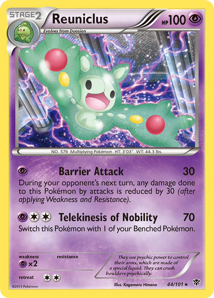 Reuniclus – Plasma Blast 44/101 Pokémon card