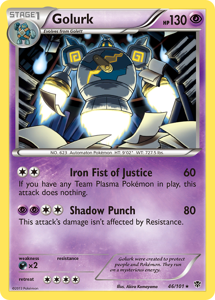 Golurk – Plasma Blast 46/101 Pokémon card
