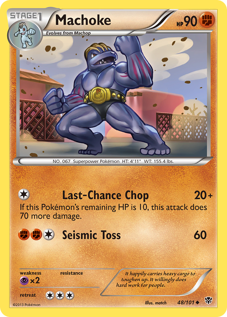 Machoke – Plasma Blast 48/101 Pokémon card