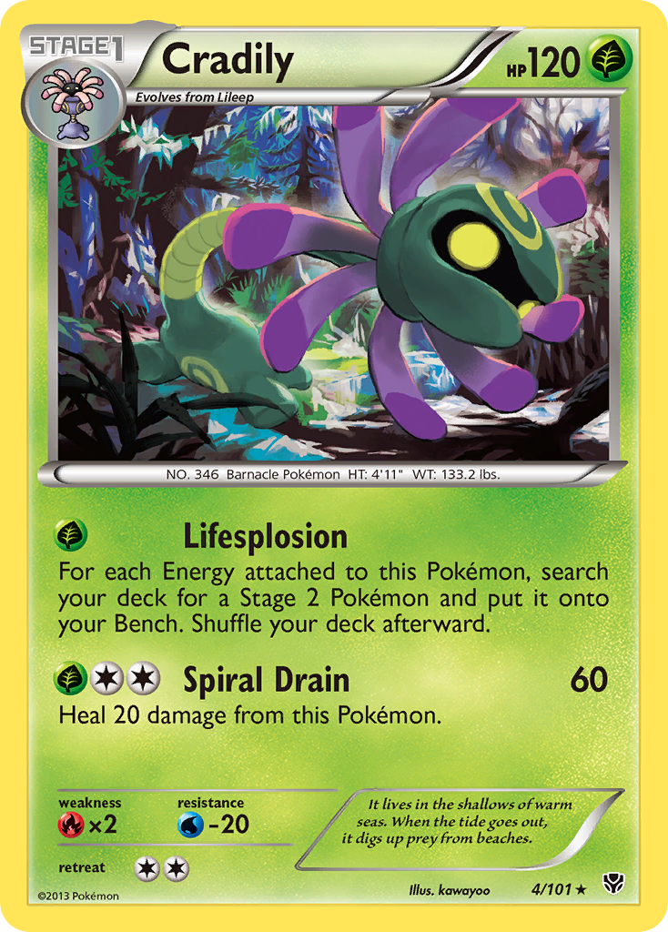 Cradily – Plasma Blast 4/101 Pokémon card