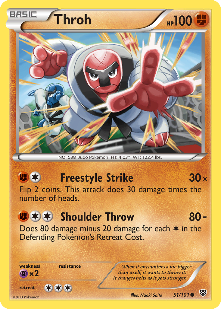 Throh – Plasma Blast 51/101 Pokémon card