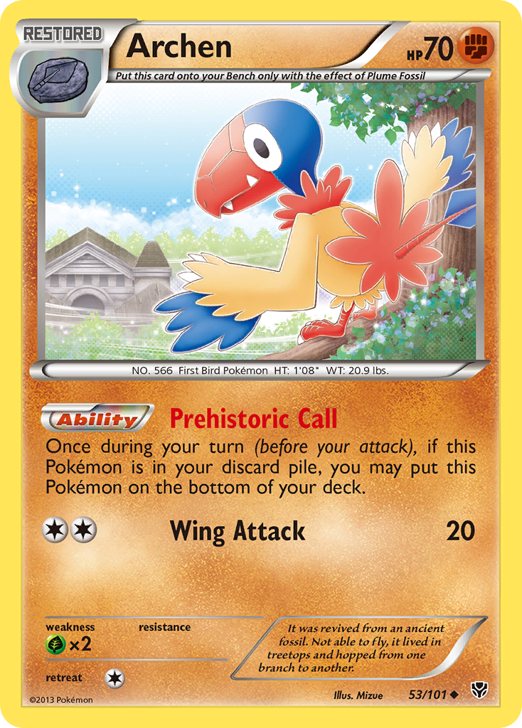 Archen – Plasma Blast 53/101 Pokémon card