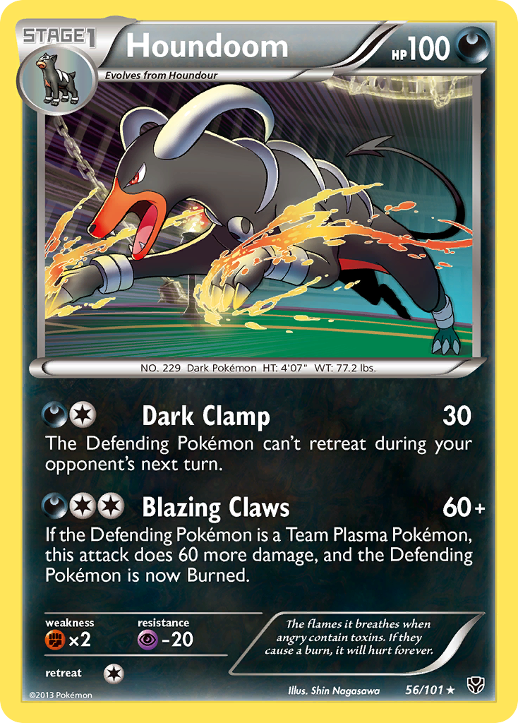 Houndoom – Plasma Blast 56/101 Pokémon card