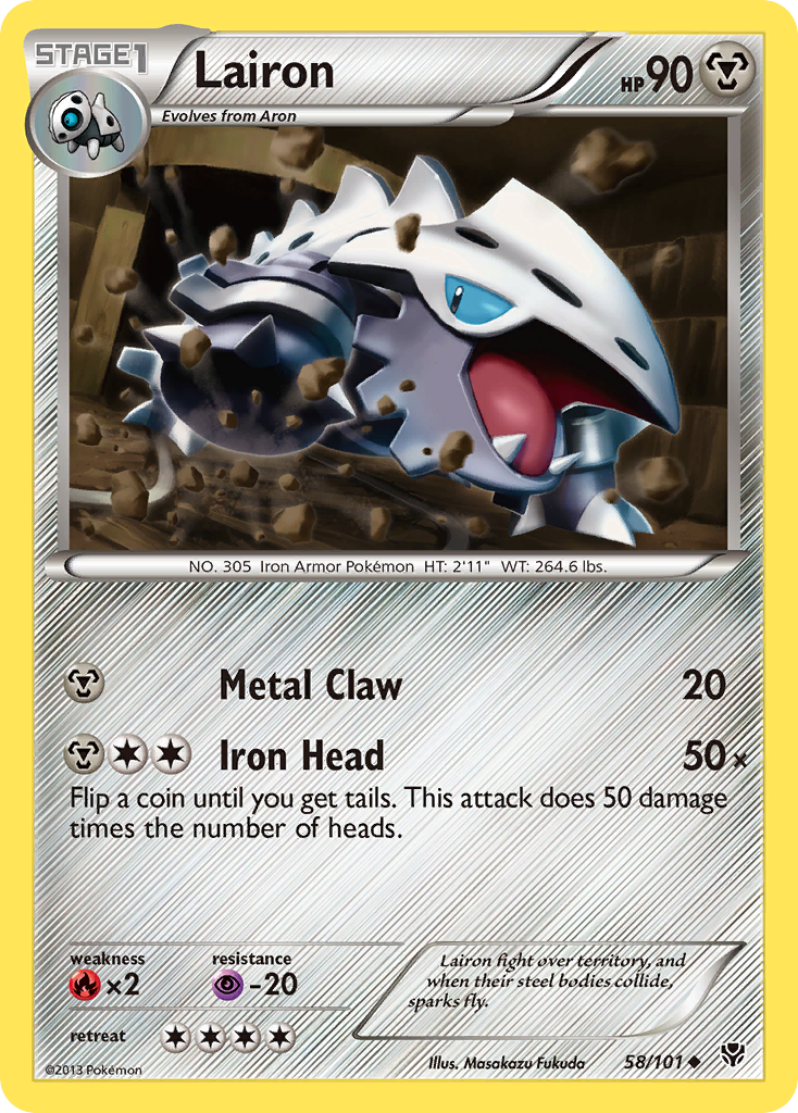 Lairon – Plasma Blast 58/101 Pokémon card