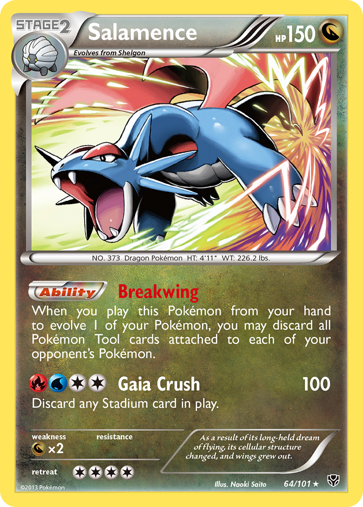 Salamence – Plasma Blast 64/101 Pokémon card